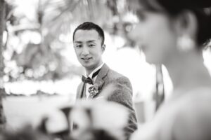 セブ島ウェディングフォト　海外前撮り　白黒